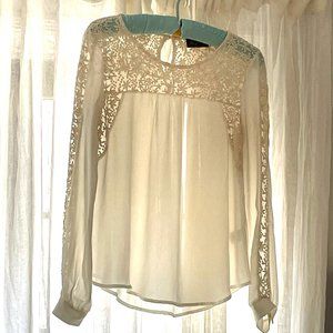 Blouse, Ivory, Sheer